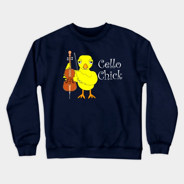 Cello Chick Crewneck Sweatshirt by Barthol Graphics